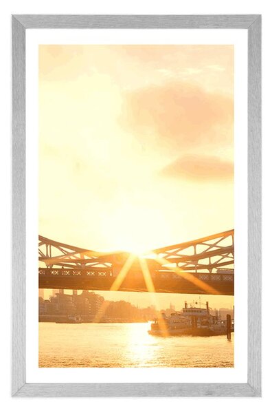 Plakat z passe-partout Tower Bridge w Londynie