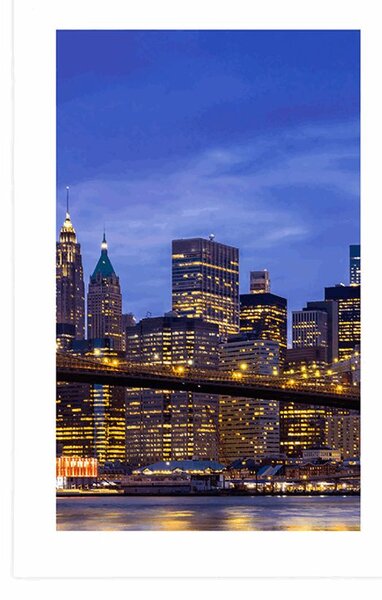 Plakat z passe-partout most w Brooklinie