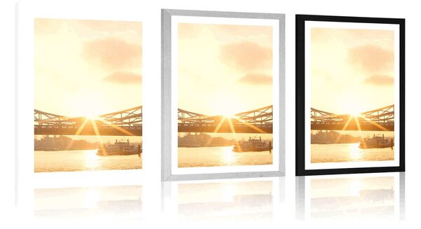 Plakat z passe-partout Tower Bridge w Londynie