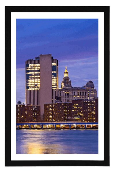 Plakat z passe-partout nocny Brooklyn
