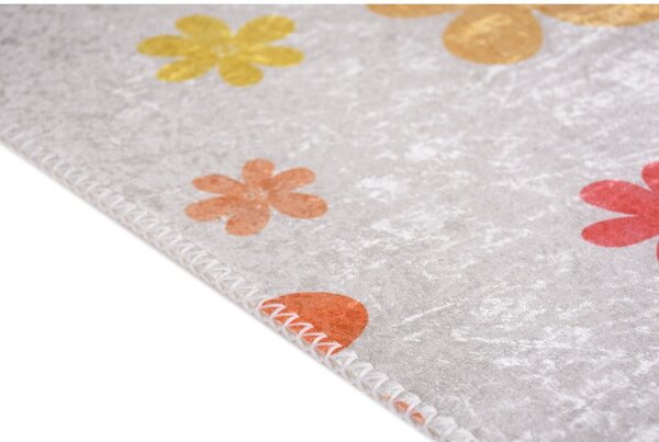 Pomarańczowo-kremowy dywan dziecięcy odpowiedni do prania 60x100 cm Fall Flowers – Vitaus