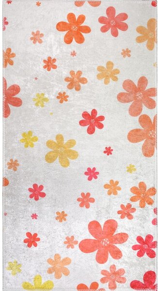 Pomarańczowo-kremowy dywan dziecięcy odpowiedni do prania 60x100 cm Fall Flowers – Vitaus
