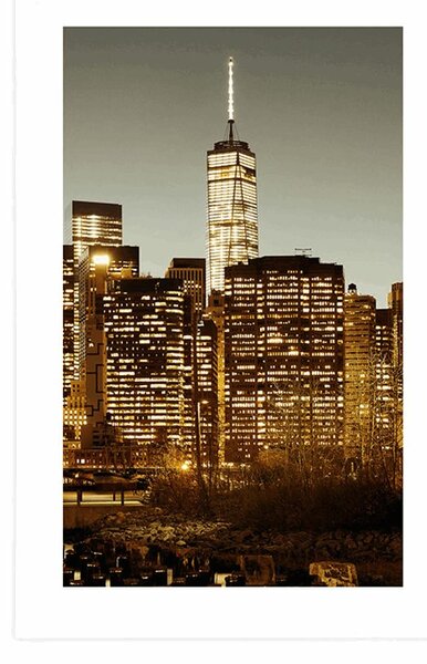 Plakat z passe-partout centrum New York
