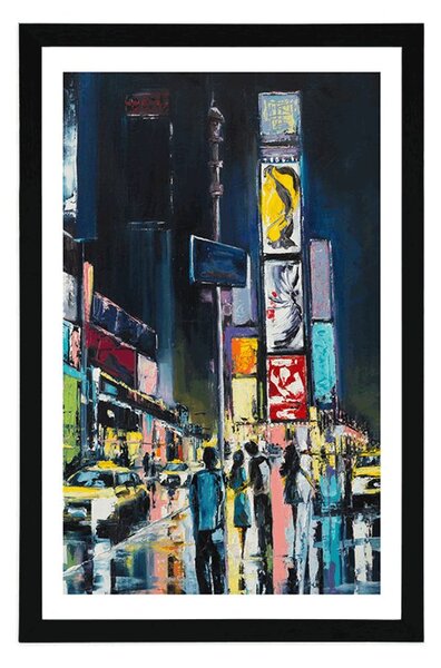 Plakat z passe-partout kolorowy Nowy York