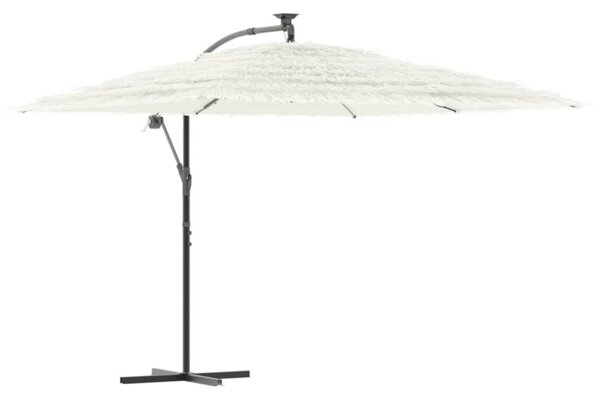 Parasol ogrodowy na stalowym słupku, biały, 290x290x238 cm