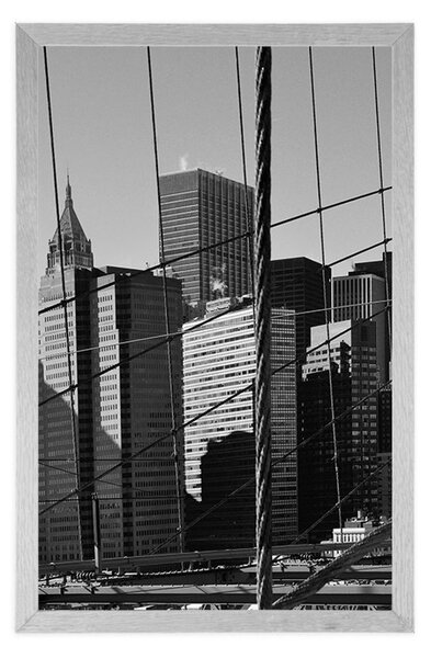 Plakat Manhattan w czerni i bieli