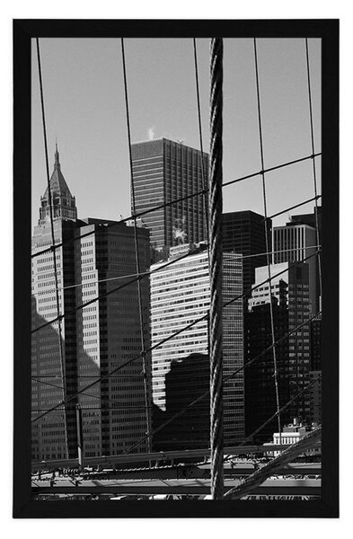 Plakat Manhattan w czerni i bieli