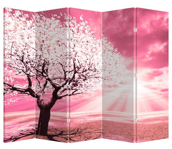 Parawan - Różowe drzewo (210x170 cm)