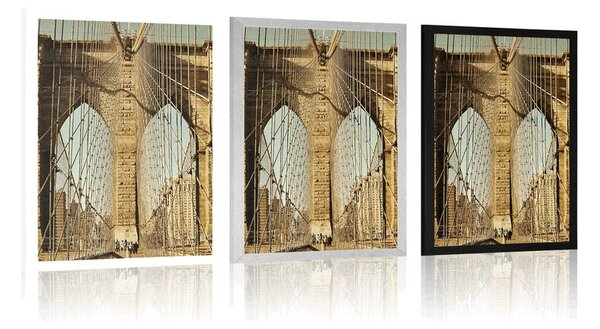 Plakat most Manhattan w New York