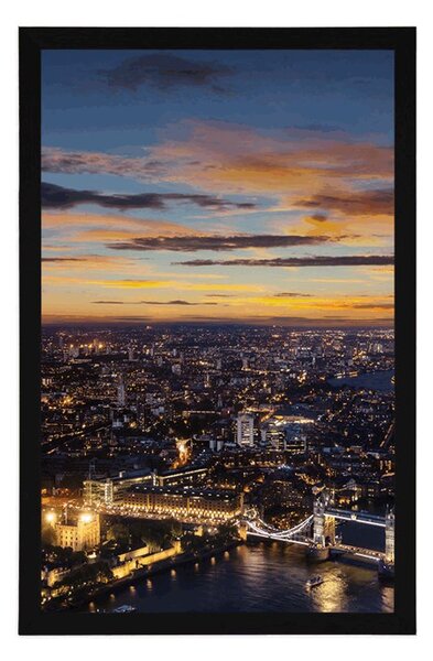 Plakat widok z lotu ptaka na Tower Bridge