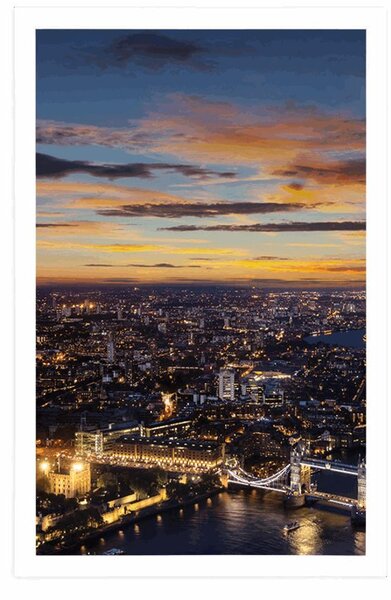 Plakat widok z lotu ptaka na Tower Bridge