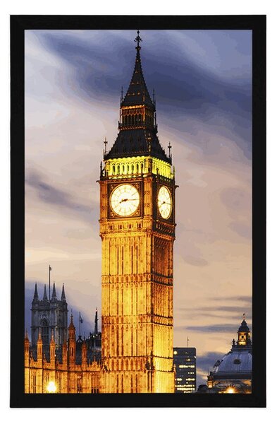 Plakat Big Ben w Londynie nocą