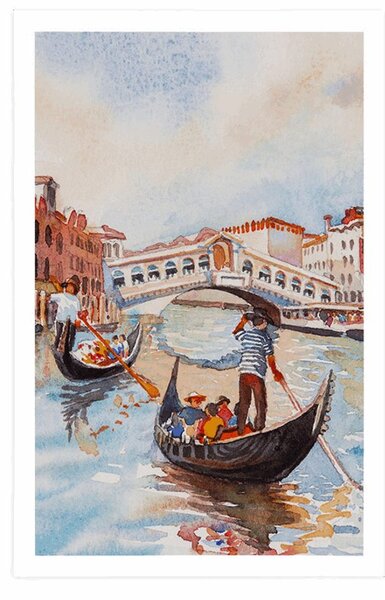 Plakat wenecka gondola
