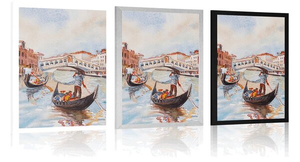 Plakat wenecka gondola