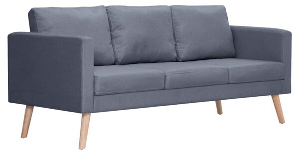 Sofa 3-osobowa, materiaÅowa, ciemnoszara