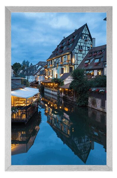 Plakat malowniczy kanał we Francji