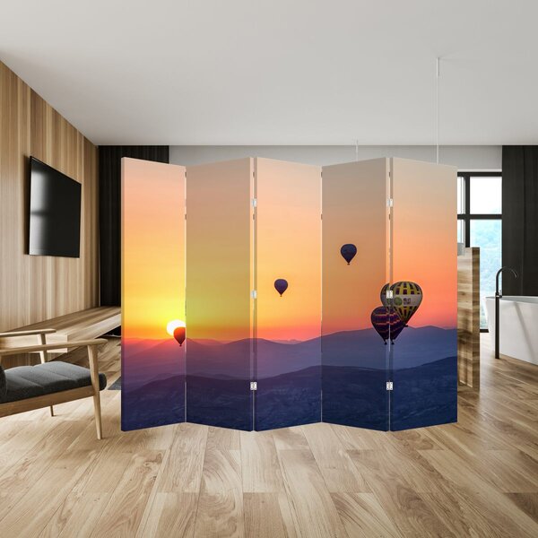 Parawan- Balony na ogrzane powietrze (210x170 cm)