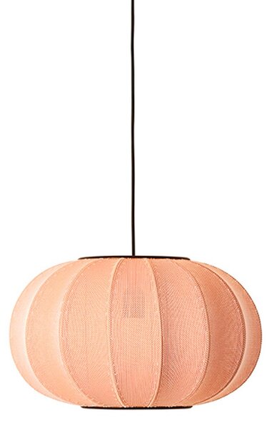 Lampa Wisząca Made By Hand, Knit-Wit 45, ściemnialny, pudrowy róż, salon, tkanina | tekstylia, skandynawski