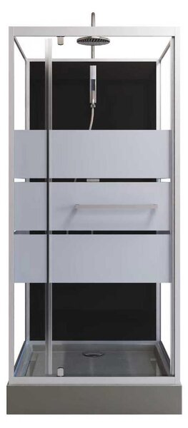 Kompletny prysznic MARWELL Kompletny prysznic Gotowy prysznic Dusy 90 x 90 x 225 cm - kompletny zestaw obejmuj?cy brodzik i armatur? - okr?g?y prysznic z wej?ciem od przodu