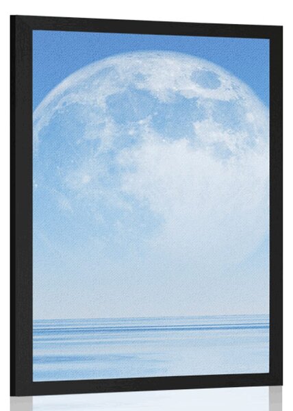 Plakat księżyc nad morzem