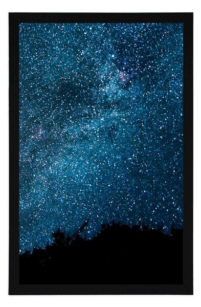 Plakat widok na nocne niebo