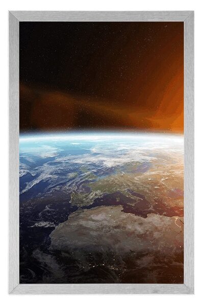 Plakat widok planety z kosmosu