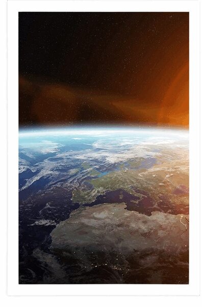 Plakat widok planety z kosmosu