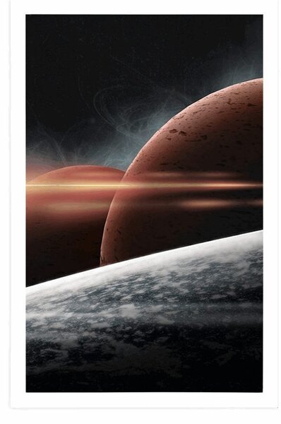 Plakat planety w galaktyce