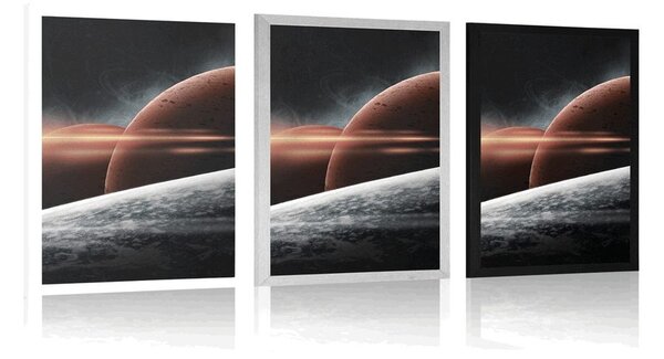 Plakat planety w galaktyce