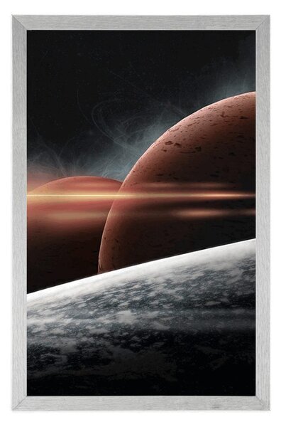Plakat planety w galaktyce