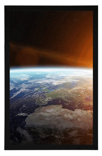Plakat widok planety z kosmosu