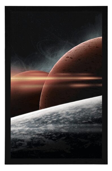 Plakat planety w galaktyce
