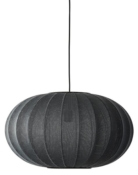Lampa Wisząca Made By Hand, Knit-Wit 57, ściemnialny, czarny, salon, tkanina | tekstylia, skandynawski
