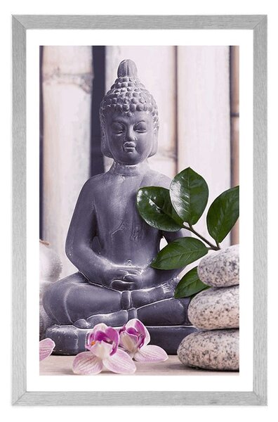 Plakat z passe-partout wellness Budha