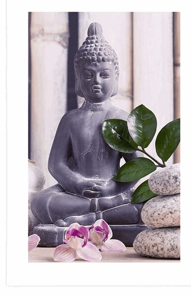 Plakat z passe-partout wellness Budha