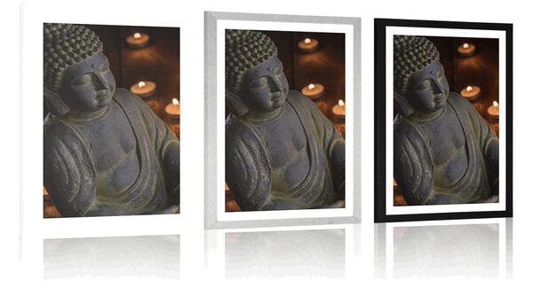 Plakat z passe-partout Budda pełen harmonii