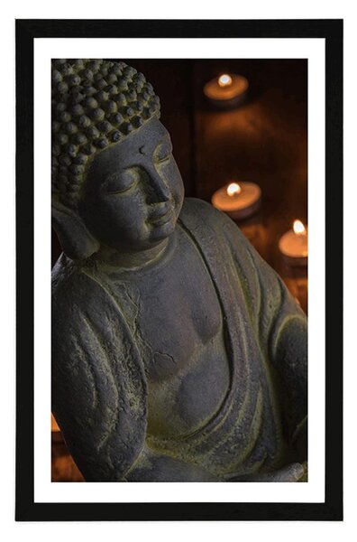 Plakat z passe-partout Budda pełen harmonii