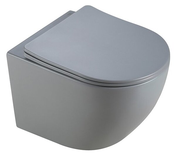Miska WC HYDROSAN PEAK-MTGR-RIM-03 Owalny Szary mat