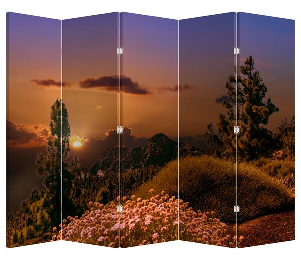 Parawan - Przyroda o zachodzie Słońca (210x170 cm)
