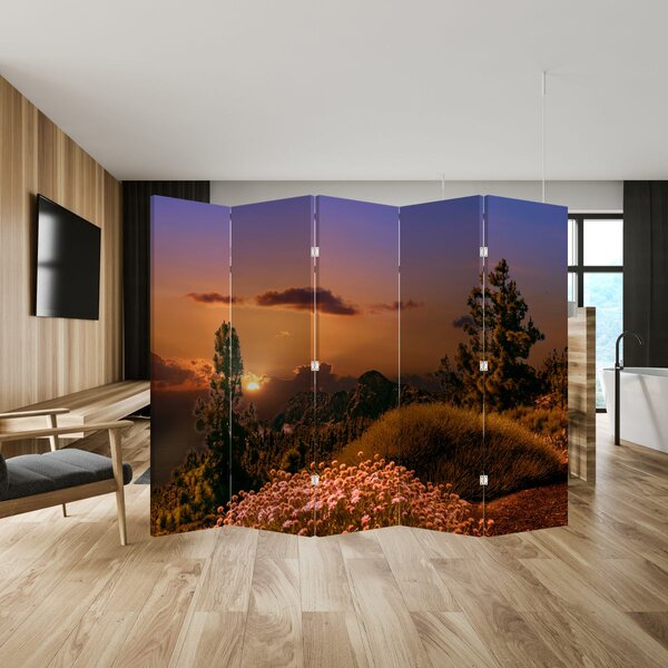 Parawan - Przyroda o zachodzie Słońca (210x170 cm)