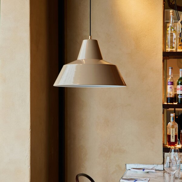 Lampa Wisząca Made By Hand, Workshop W3, ściemnialny, beżowy, jadalnia, aluminium, design