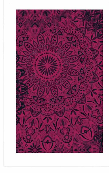 Plakat z passe-partout stylowa Mandala