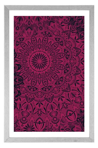 Plakat z passe-partout stylowa Mandala