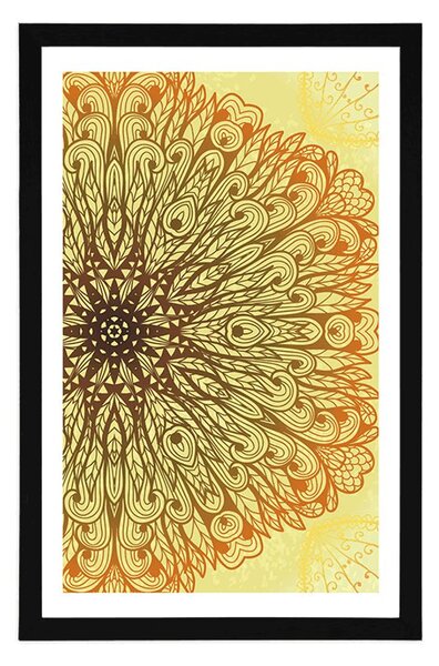 Plakat z passe-partout unikalny ornament etniczny