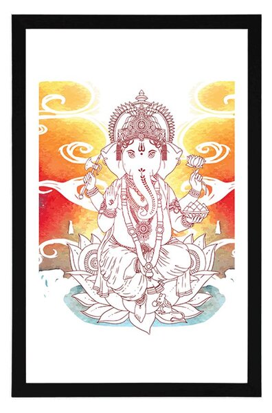 Plakat z passe-partout hinduski Ganesha