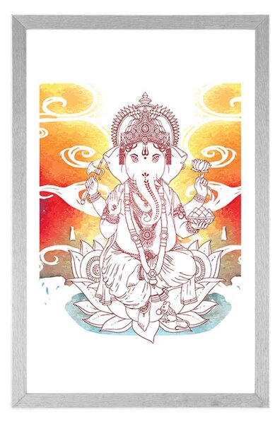 Plakat z passe-partout hinduski Ganesha