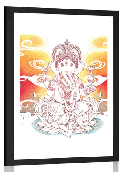 Plakat z passe-partout hinduski Ganesha