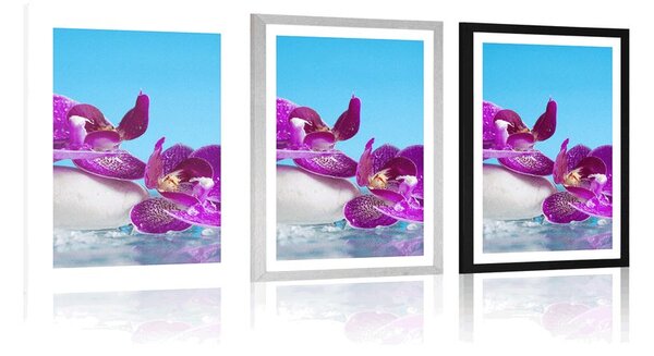 Plakat z passe-partout wellness zacisze