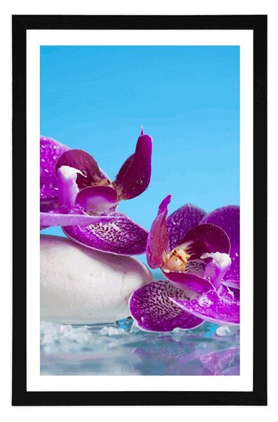 Plakat z passe-partout wellness zacisze