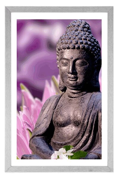 Plakat z passe-partout sokojny Budda